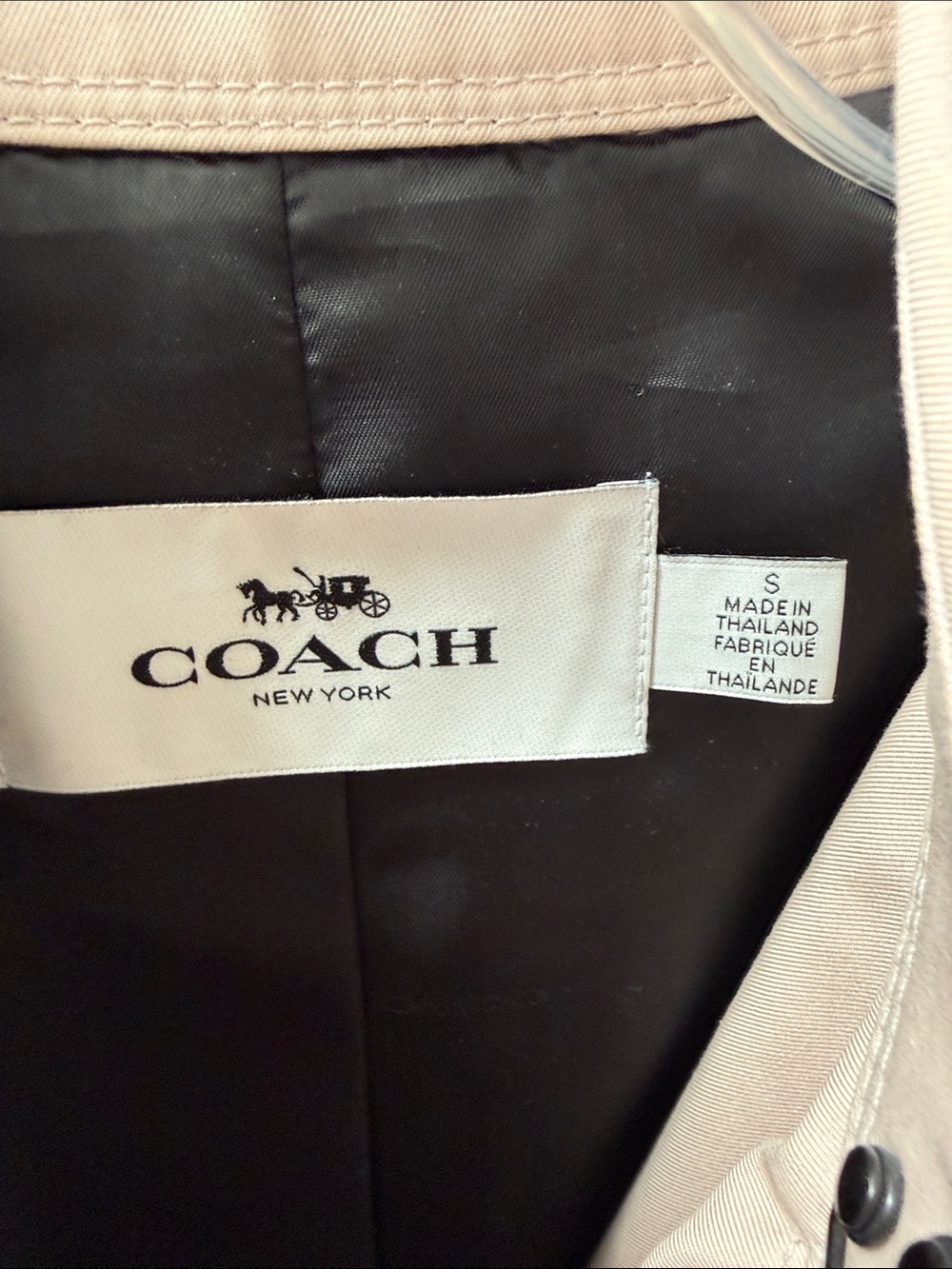 Coach short trench coat- size small - Picture 2 of 6